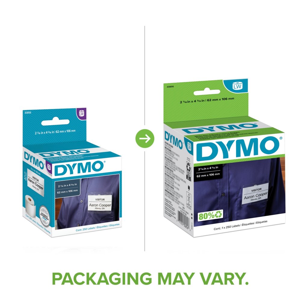 Dymo Nonadhesive Appointment Cardstock Labels 30374