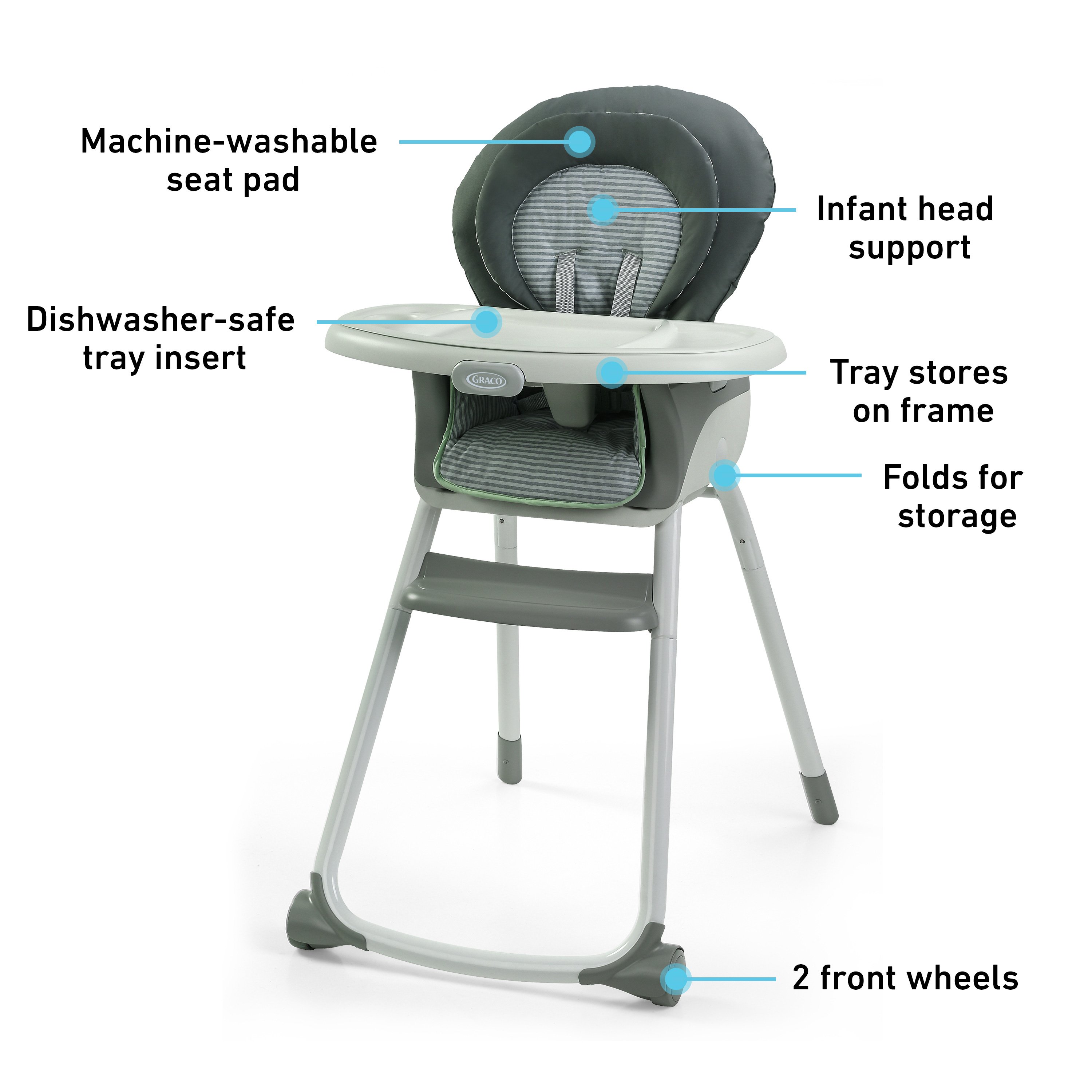 graco high chair tray