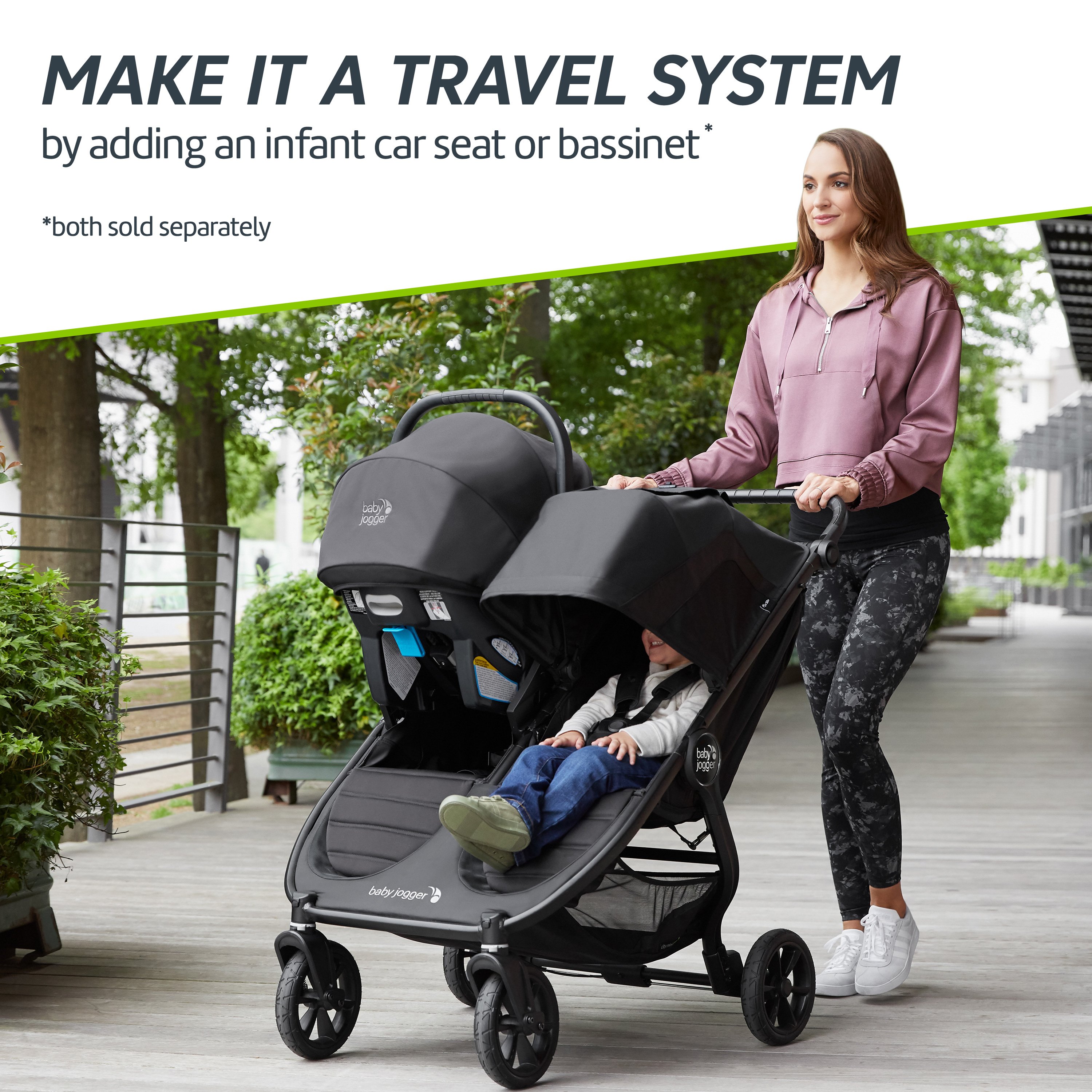 city mini baby jogger double