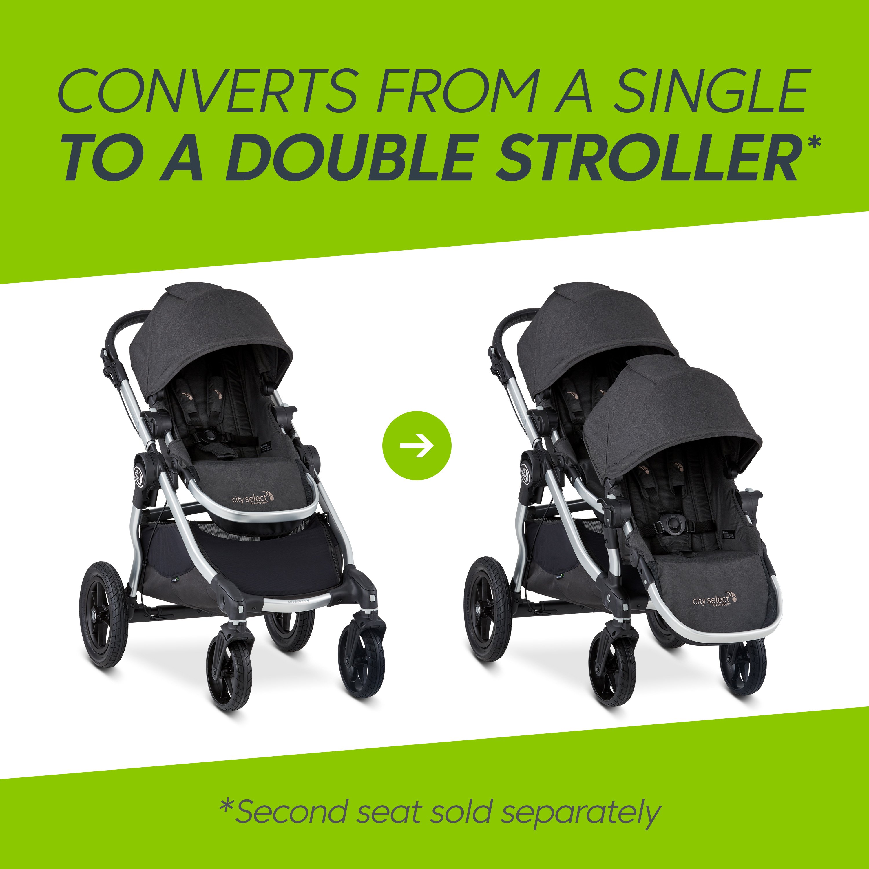 jogging stroller that converts to double
