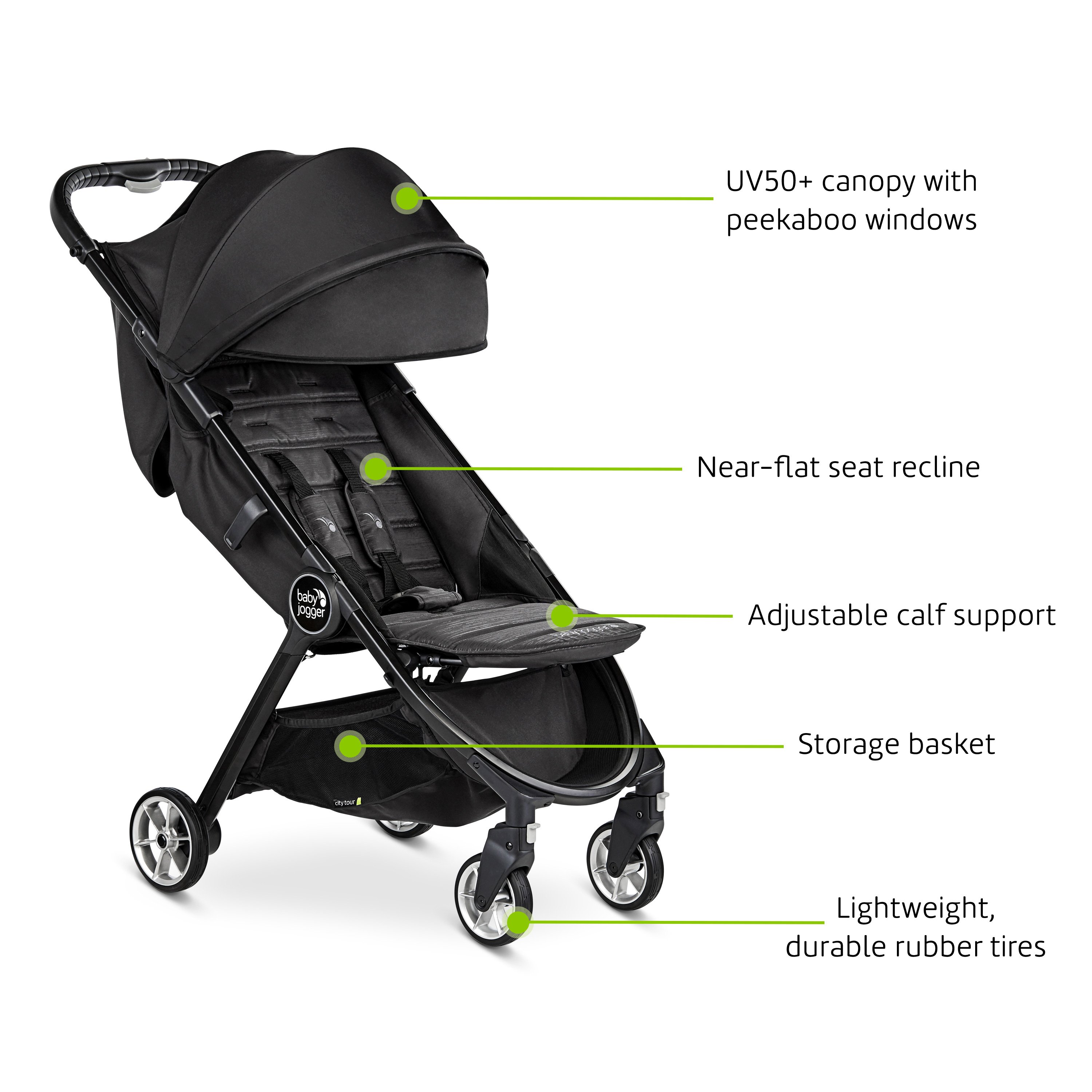 baby jogger city tour 2 folded dimensions