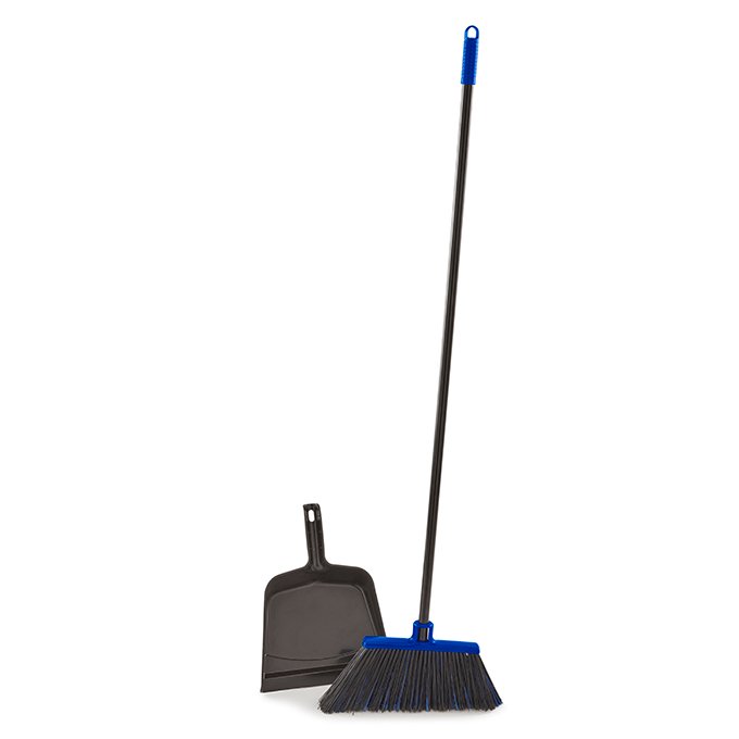 Quickie® Bulldozer™ Angle Broom with Dust Pan 