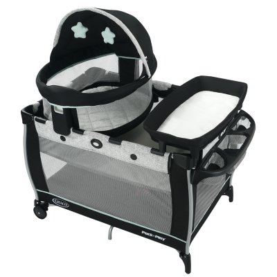 Graco pack and play twin bassinet online