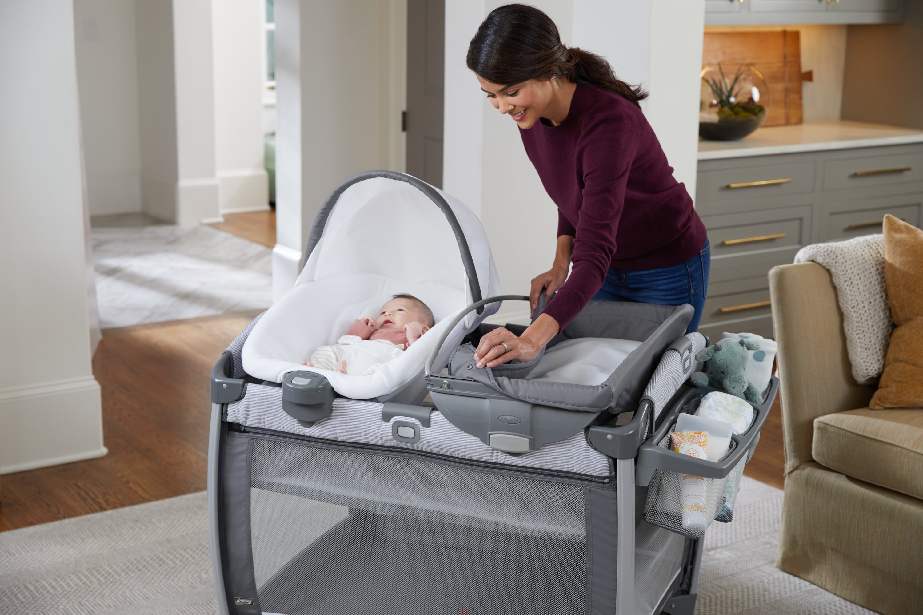 removing bassinet from pack n play