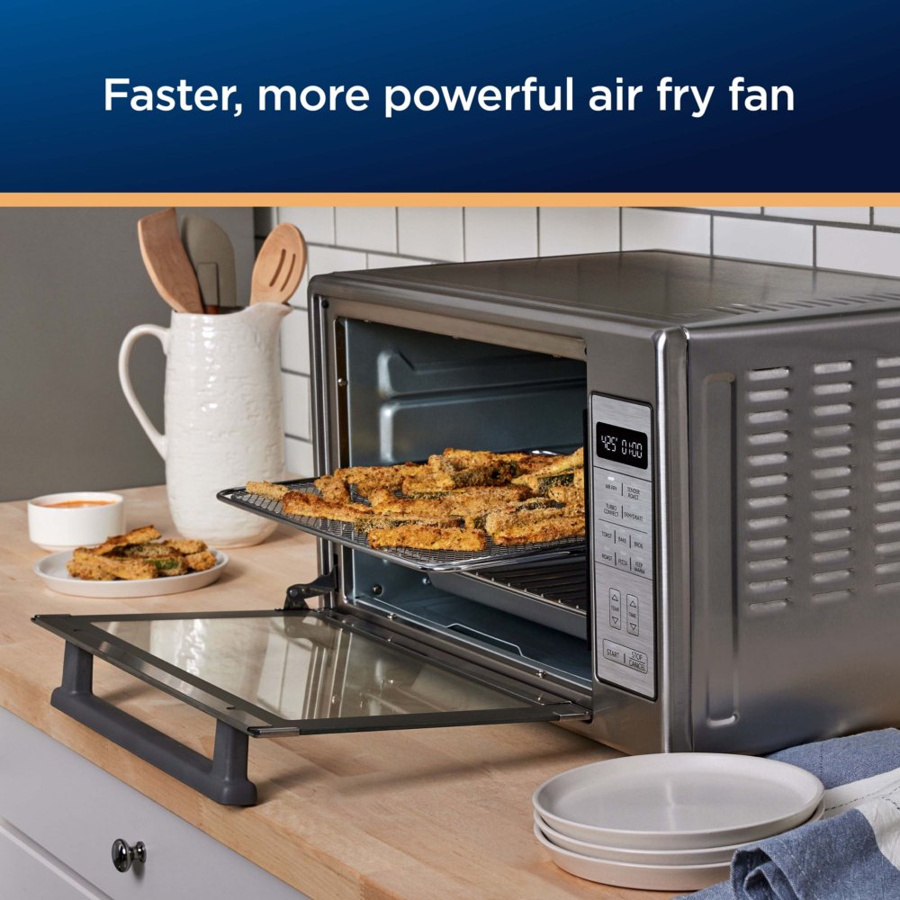 Extra Large Digital Air Fryer Toaster Oven with Convenient Single-Pull  French Doors