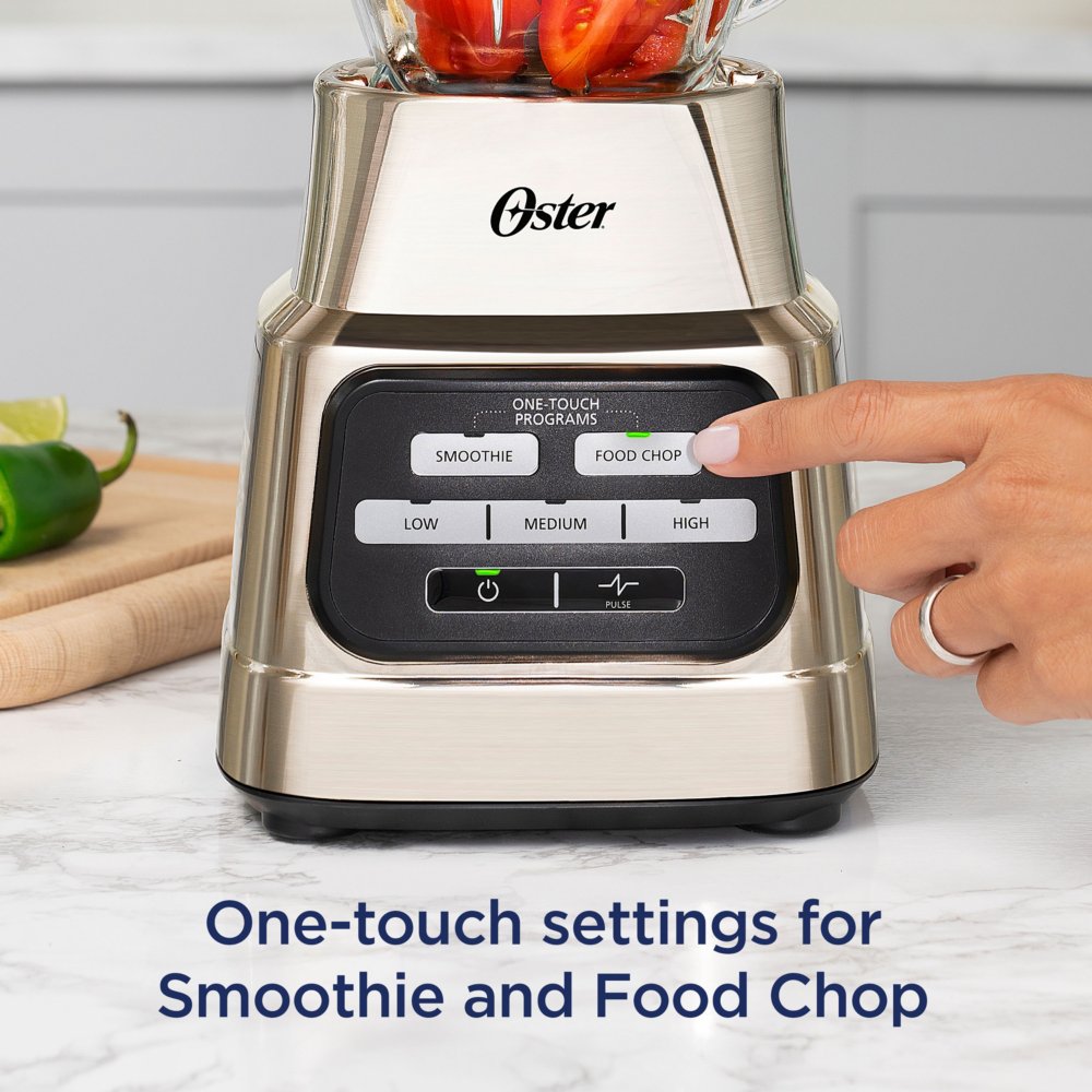 Oster One-Touch Blender, 8-Cup Smoothie Blender, Silver