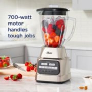 Oster® One Touch Blender with Auto Programs and 6-Cup Glass Jar, Brushed Nickel image number 2