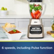 Oster® One Touch Blender with Auto Programs and 6-Cup Glass Jar, Brushed Nickel image number 3