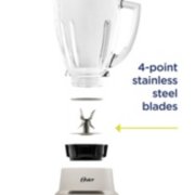 Oster® One Touch Blender with Auto Programs and 6-Cup Glass Jar, Brushed Nickel image number 5