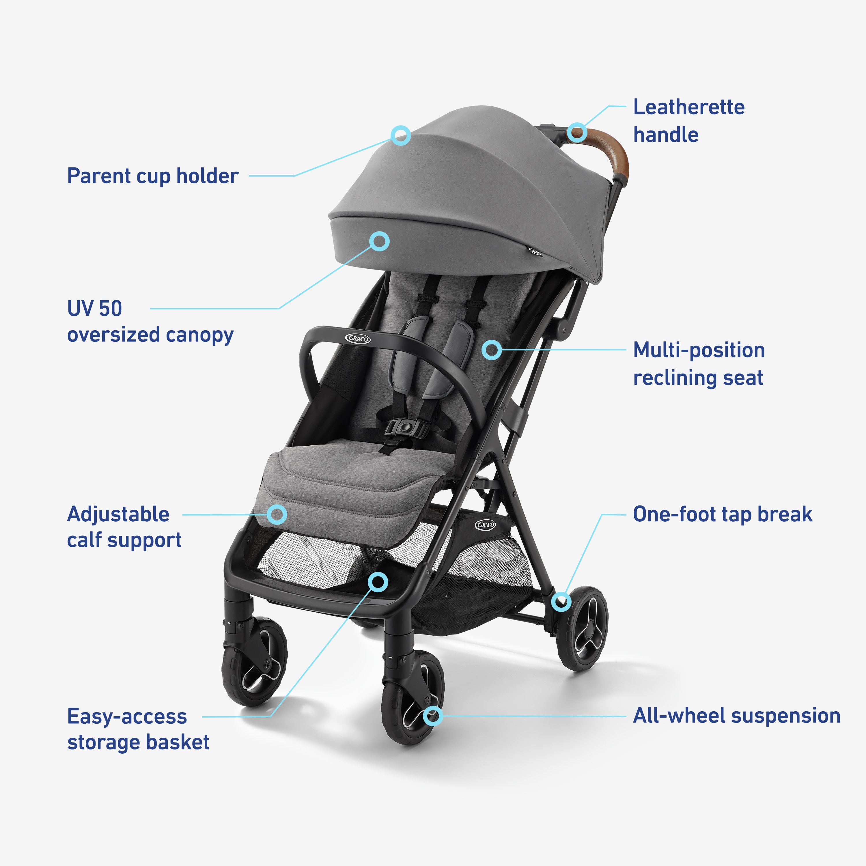 Graco Ready2Jet Compact Stroller, Kingston