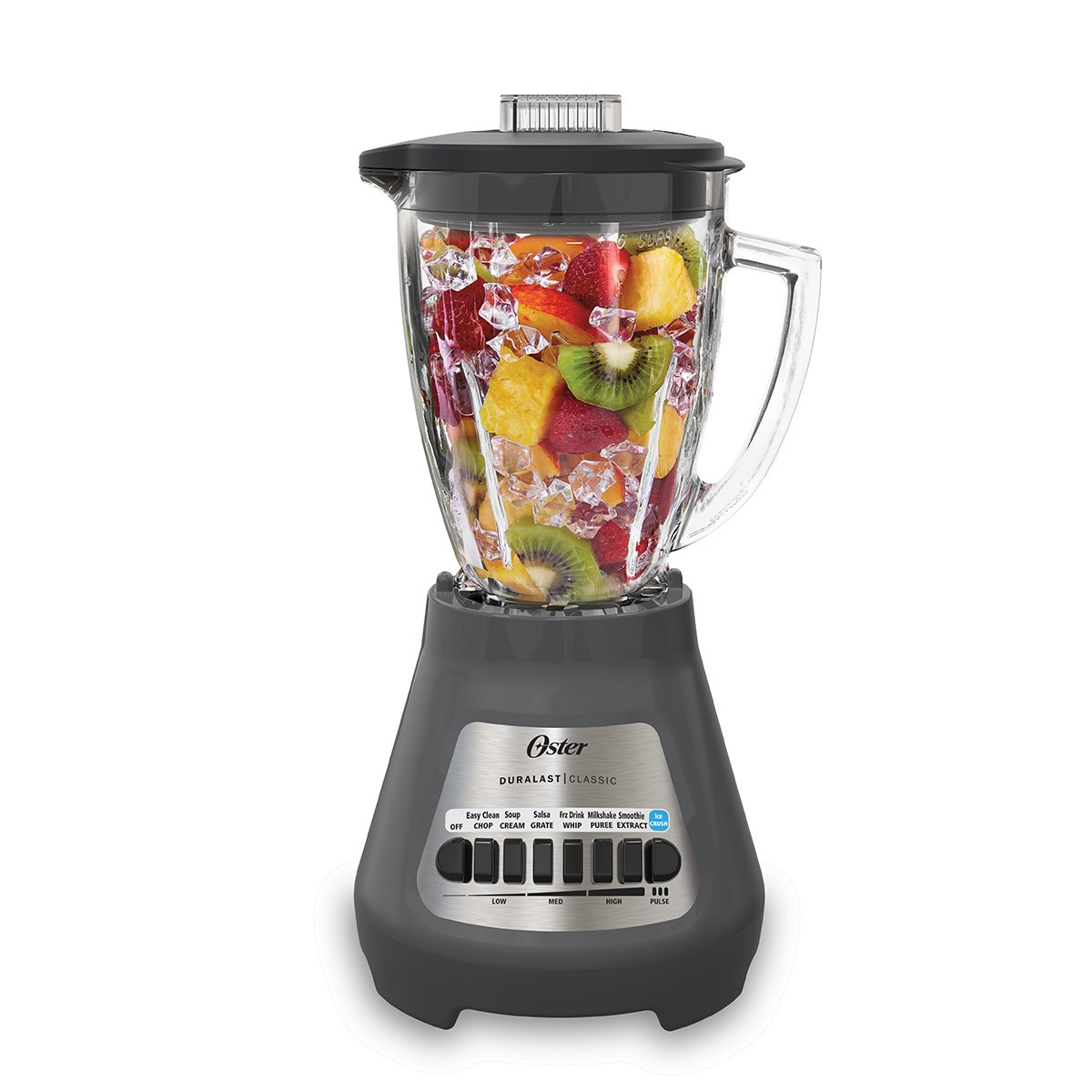 Oster® Classic Series 8Speed Blender with 6Cup Glass Jar, Gray Oster