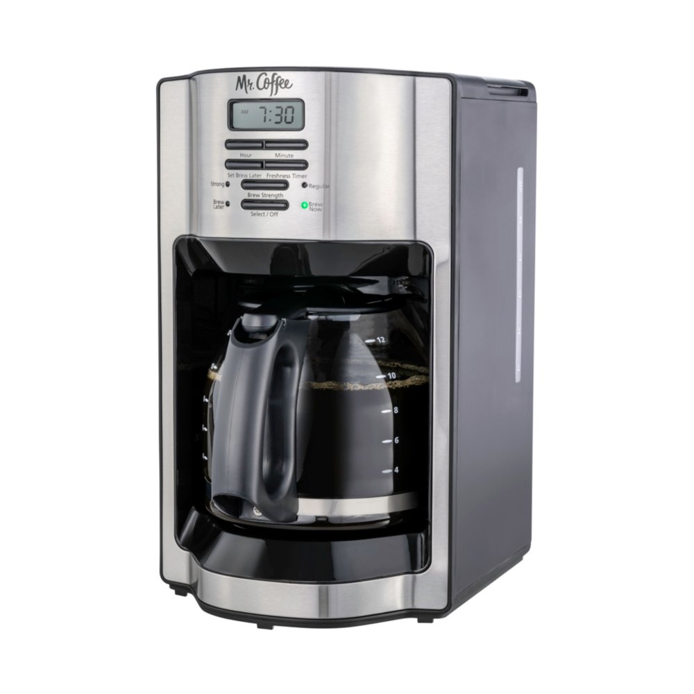 Mr. Coffee 12-Cup Programmable Coffeemaker, Rapid Brew, Red – R & B Import