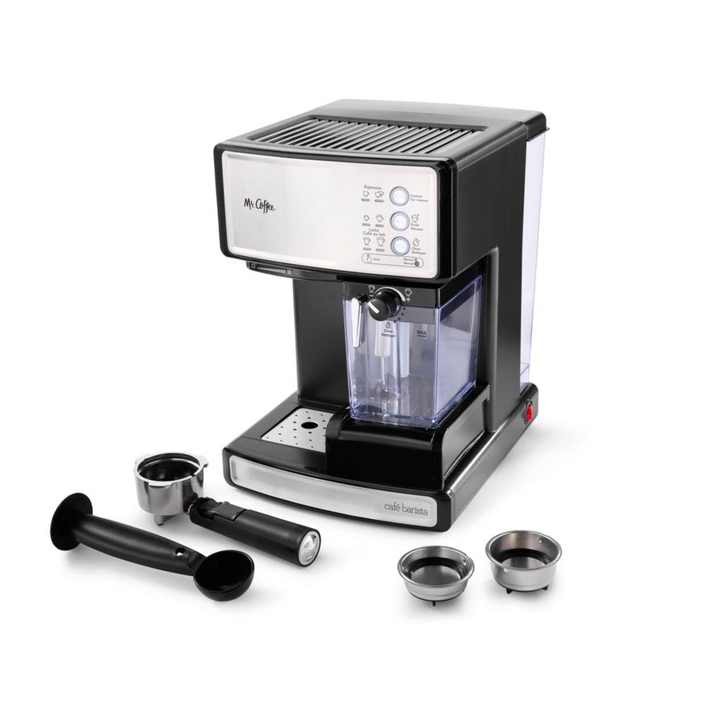 https://s7d1.scene7.com/is/image/NewellRubbermaid/BVSTEM6601SS-033-Mr-Coffee-Cafe-Barista-angle-left-with-accessories?wid=1000&hei=1000