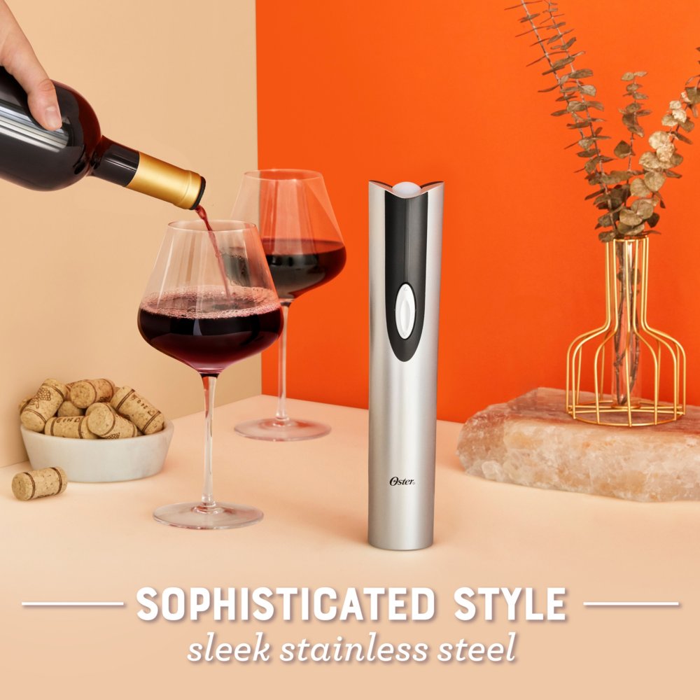 Oster Silver Electric Wine Opener Oster