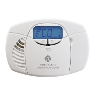 Battery-Operated Carbon Monoxide Alarm with Backlit Digital Display
