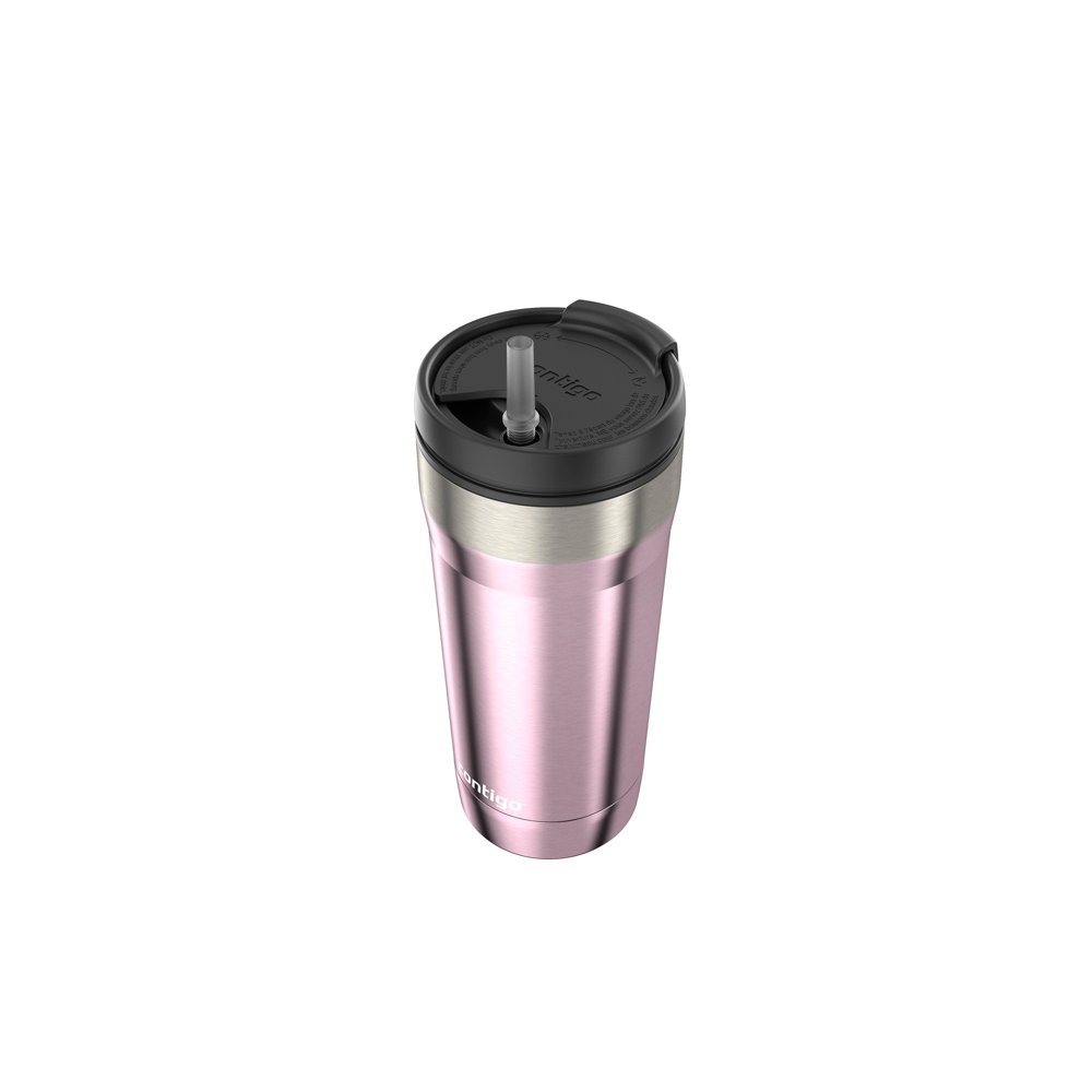 Contigo Uptown Dual-Sip Stainless Steel Tumbler with Straw Blue