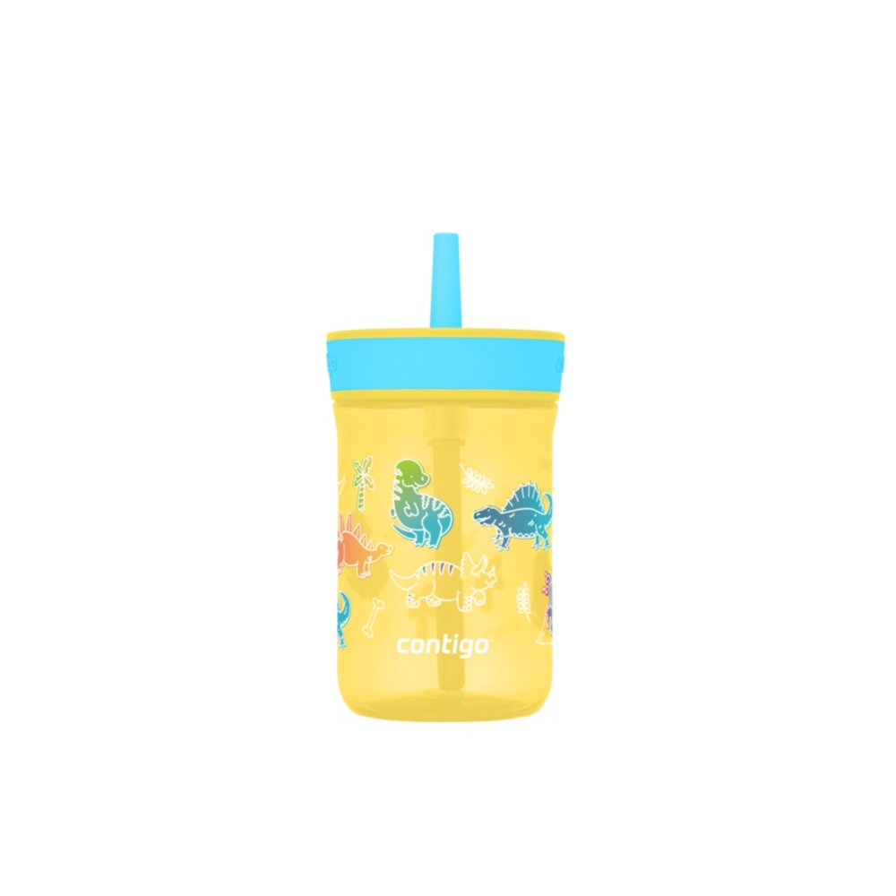 14 Oz Kids Sippy Cups with Straw, Spill-Proof Sippy Cup Learner