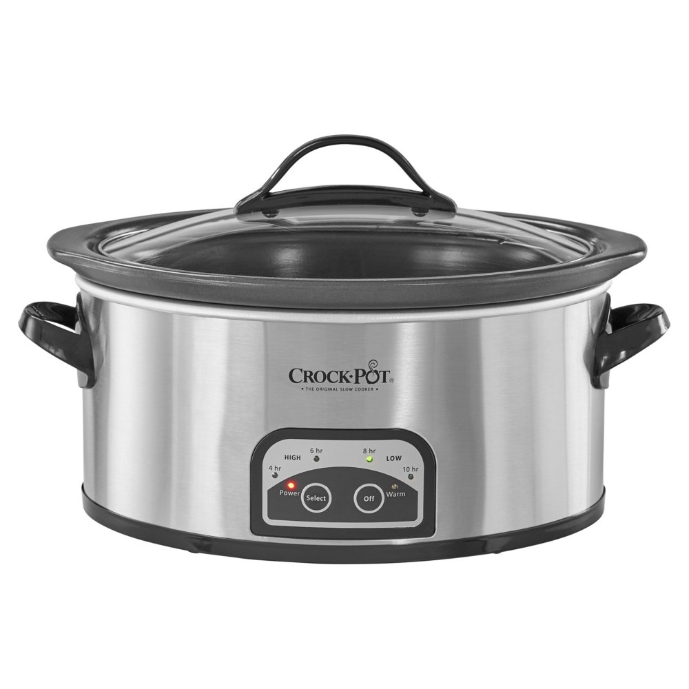 Crock-Pot 4 Quart Stainless Steel Cook & Carry Programmable Slow