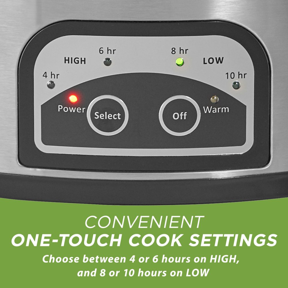 Crockpot 6 Quart Smart Pot Programmable Slow Cooker W Easy Clean Stainless Steel Crock Pot