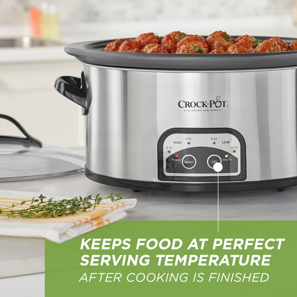 Crockpot 6 Quart Smart Pot Programmable Slow Cooker W Easy Clean Stainless Steel Crock Pot