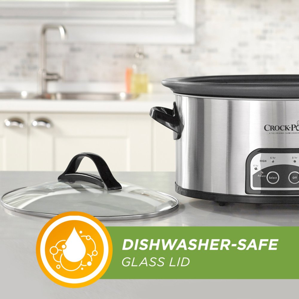 Crockpot 6 Quart Smart Pot Programmable Slow Cooker W Easy Clean Stainless Steel Crock Pot