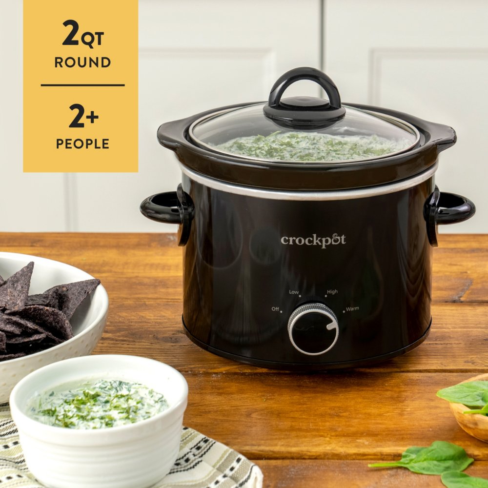 KOOC - Small Slow Cooker - 2 Quart, Black, with Free Liners – KOOC