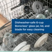 Oster® Easy-to-Clean Smoothie Blender with Dishwasher-Safe Glass Jar, Black image number 3