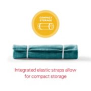 heating pad with integrated elastic straps that allow for compact storage image number 3