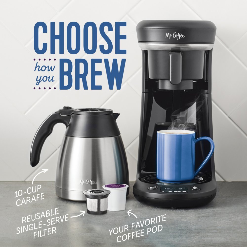 Mr. Coffee Pod 10 Cup Space Saving Combo Brewer Mr. Coffee