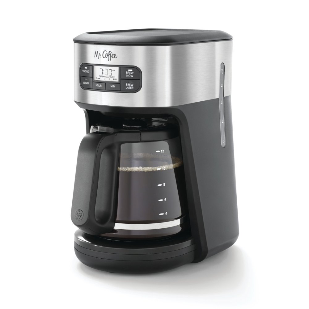 12-Cup Programmable Coffee Maker (Black & Stainless)