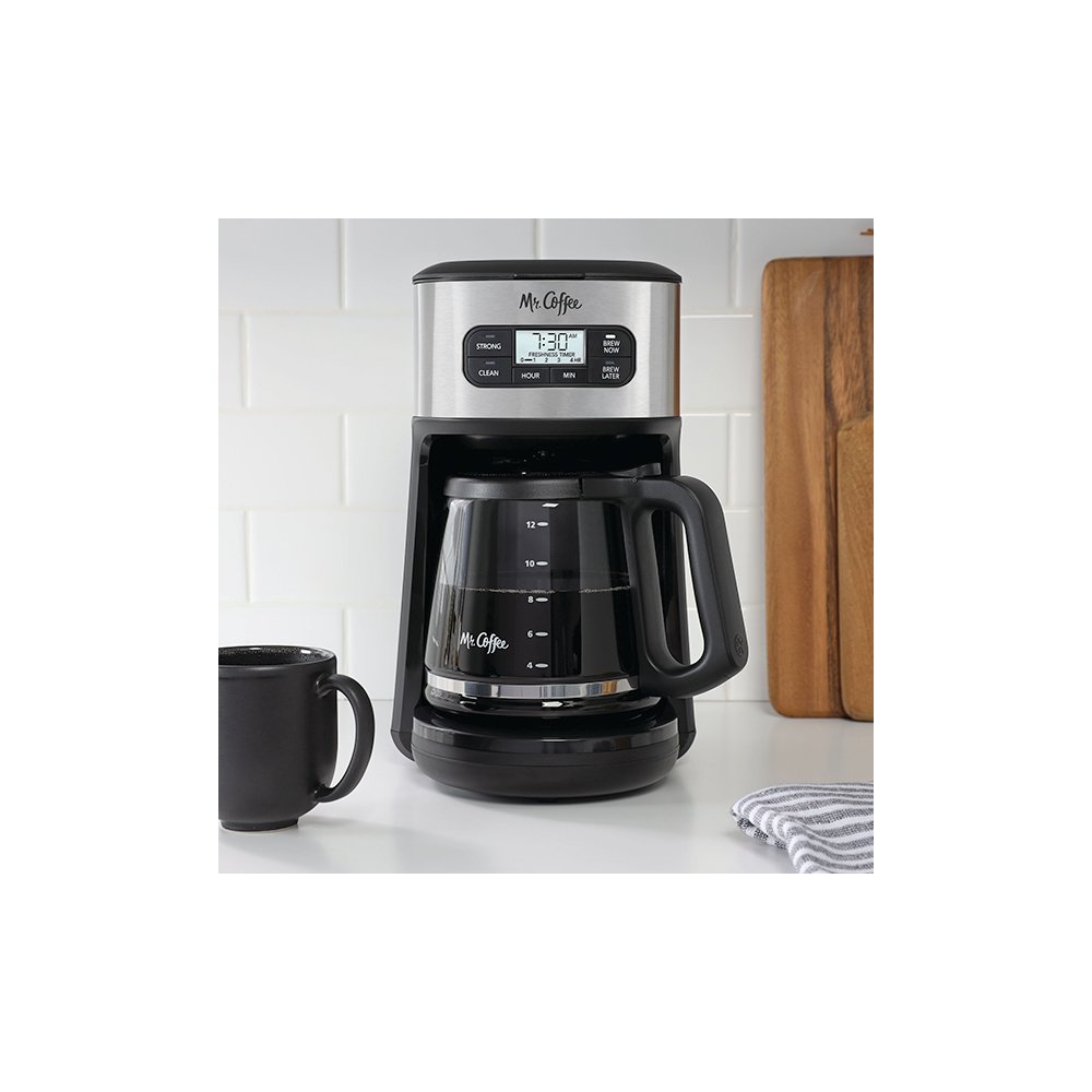 Mr. Coffee 12 Cup Programmable Coffeemaker With Automatic Cleaning