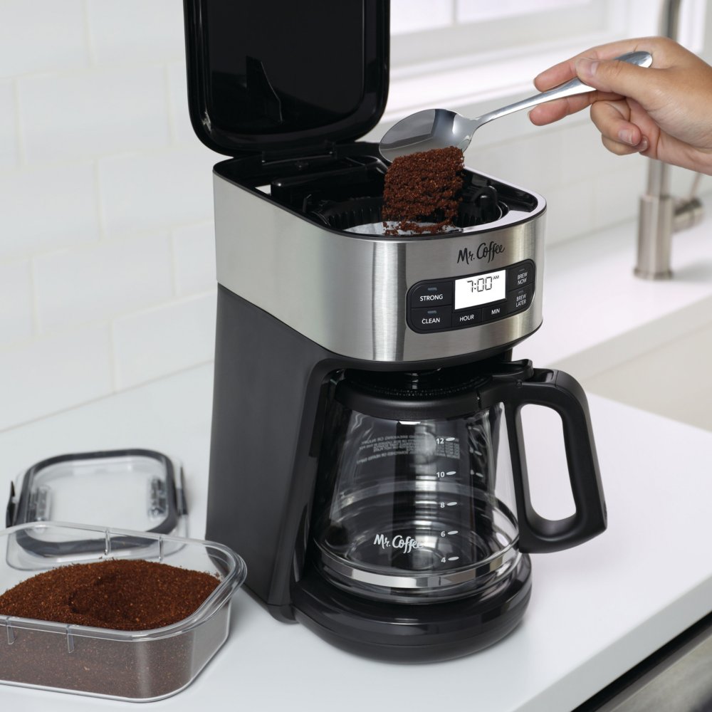  Mr. Coffee 12-Cup Programmable Coffee Maker, Stainless