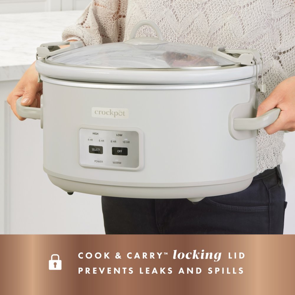 Crock-Pot® Design Series 7-Quart Cook & Carry Slow Cooker, Poseidon, Programmable Slow Cooker with Locking Lid