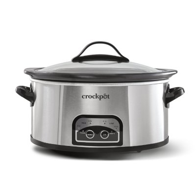 Crockpot 6-Quart Easy-to-Clean Slow Cooker, Stainless Steel