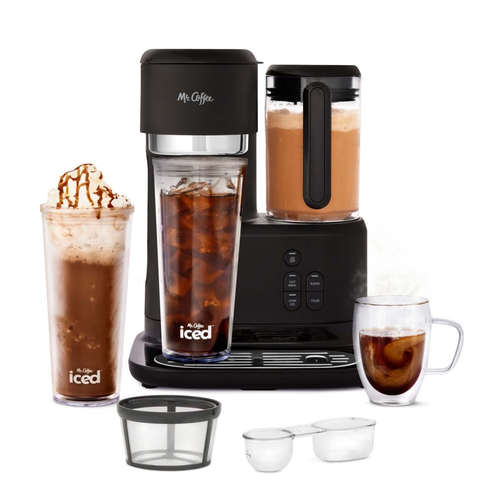 Mr. Coffee Single-Serve Iced and Hot Coffee Maker with Gold-Tone Coffee  Filter & Reusable Tumbler - Macy's