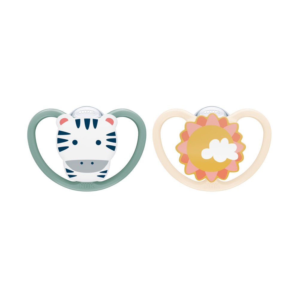 NUK Space Glow in the Dark Orthodontic Pacifiers 6 18 months NUK