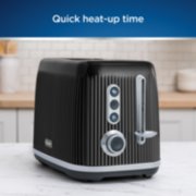 Oster® 2-Slice Toaster with Quick-Check Lever, Extra-Wide Slots, Impressions Collection, Black image number 3
