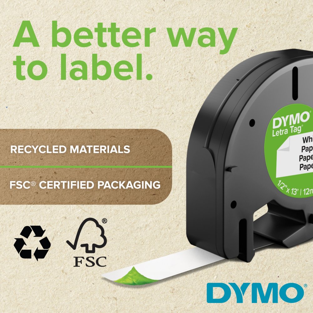 Dymo MarkField Compatible Plastic LetraTag Labels Tape Replacement for Dymo Label x 