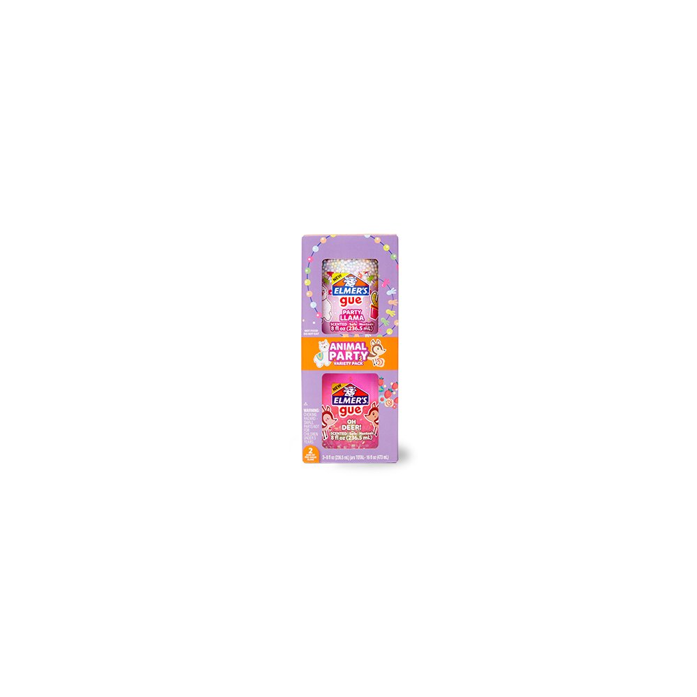 Elmer's Gue Premade Slime - Animal Party Pack, 8 oz