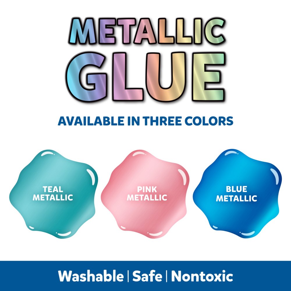 Elmer's Metallic Slime Kit 2 Batches Teal & Pink Magical Liquid Sensory  Activity
