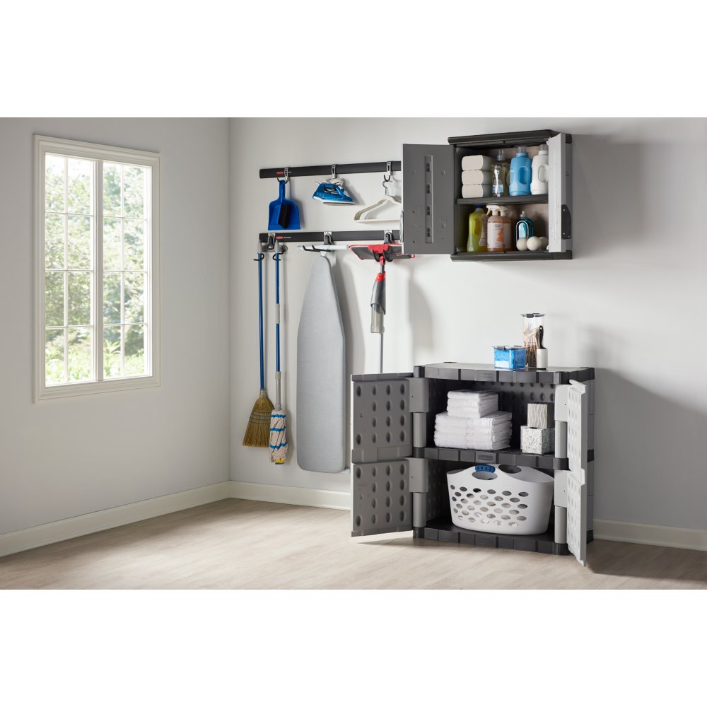 Rubbermaid wall hot sale storage