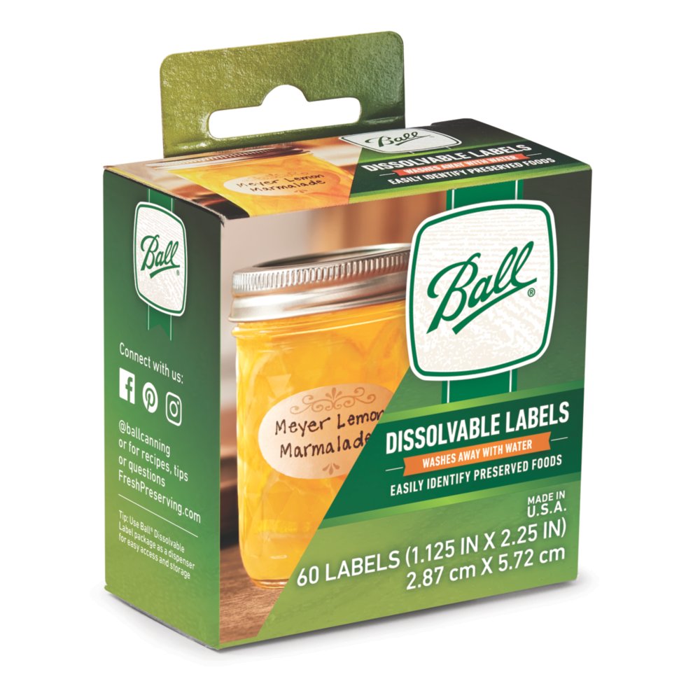 Ball Dissolvable Canning Labels, 60 Count (Pack of 2)