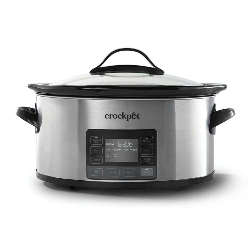 Crock-Pot 6 Quart Cook & Carry Programmable Slow Cooker with Digital Timer,  Stainless Steel (SCCPVL610-SA)