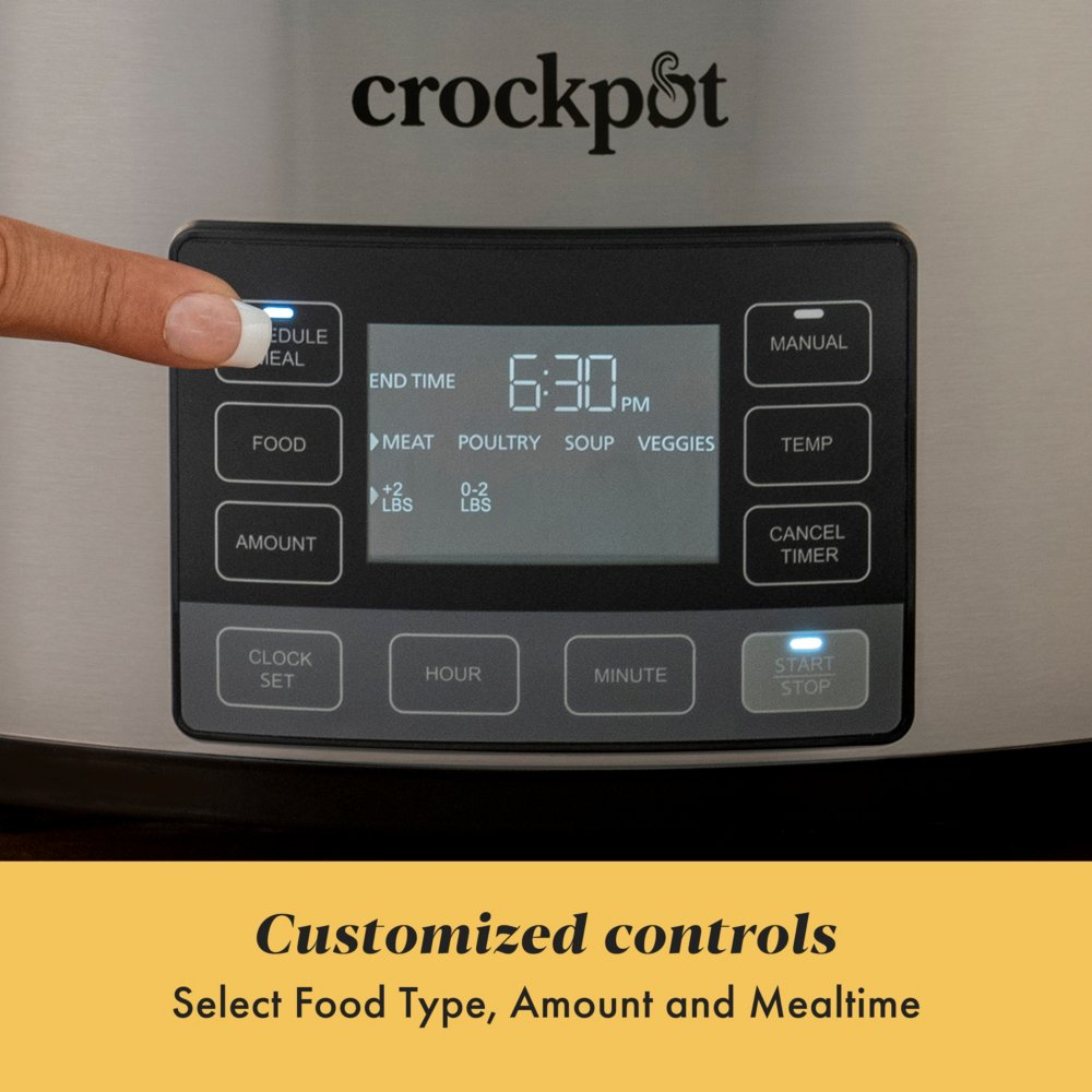 Crock-Pot 6 Quart Cook & Carry Programmable Slow Cooker with Digital Timer,  Stainless Steel (SCCPVL610-SA)