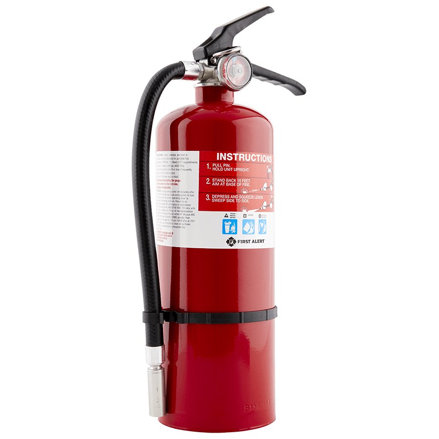 Rechargeable Compliance Fire Extinguisher UL Rated 2-A:10-B:C (Red)