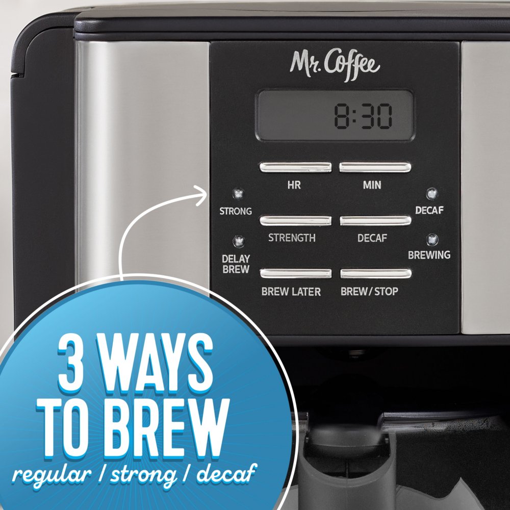 Mr. Coffee® 12-Cup Programmable Coffee Maker with 3 Ways to Brew System