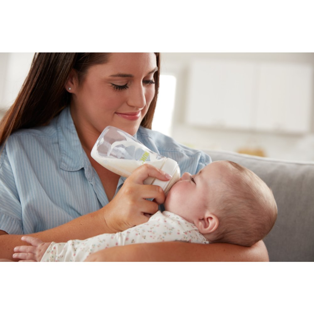 Nourish your baby with the NUK Nature Sense bottle--ergonomic