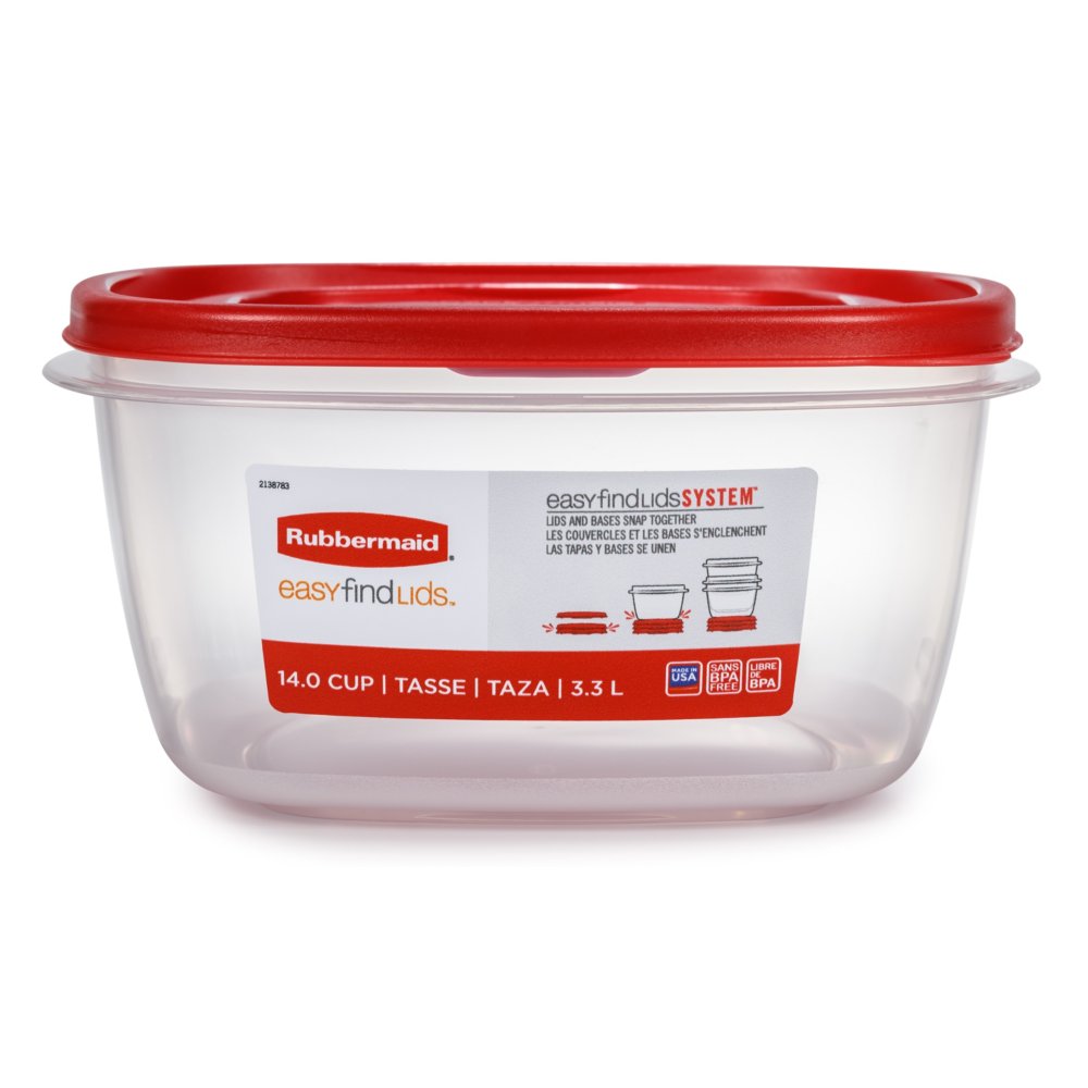 Rubbermaid EasyFindLids Containers + Lids, Value Pack - 6 pieces