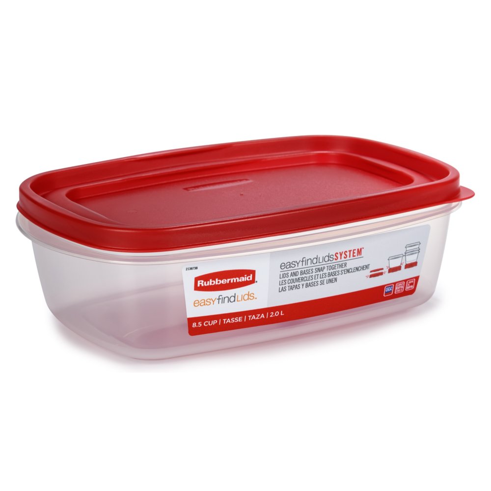 Rubbermaid® Rectangle Food Storage Container with Easy Find Lids, 8.5 c -  Fred Meyer