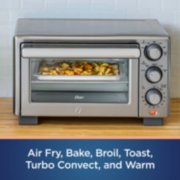 Oster® Compact Countertop Oven With Air Fryer, Stainless Steel image number 1